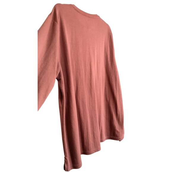 Apt. 9 Mens Size XXL Shirt Rust Henley Long Sleeve Premier Flex Modern Casual - Picture 6 of 8